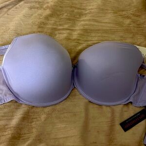 Curvy Couture Mesh T-Shirt Bra, Purple